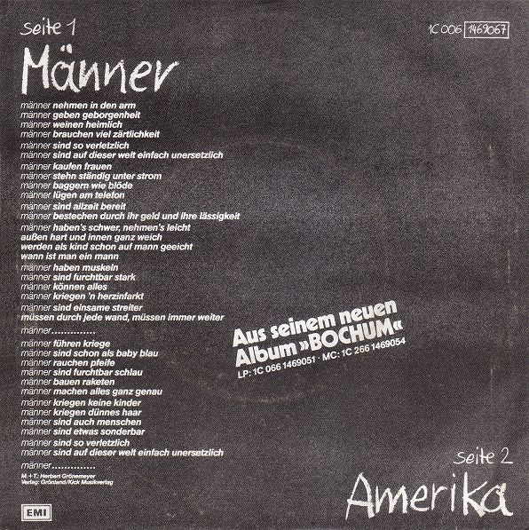 Herbert Grönemeyer : Männer (7", Single)