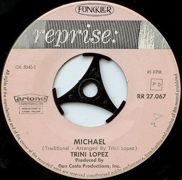 Trini Lopez : Michael / Adalita (7", Single, Mono)
