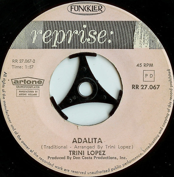 Trini Lopez : Michael / Adalita (7", Single, Mono)