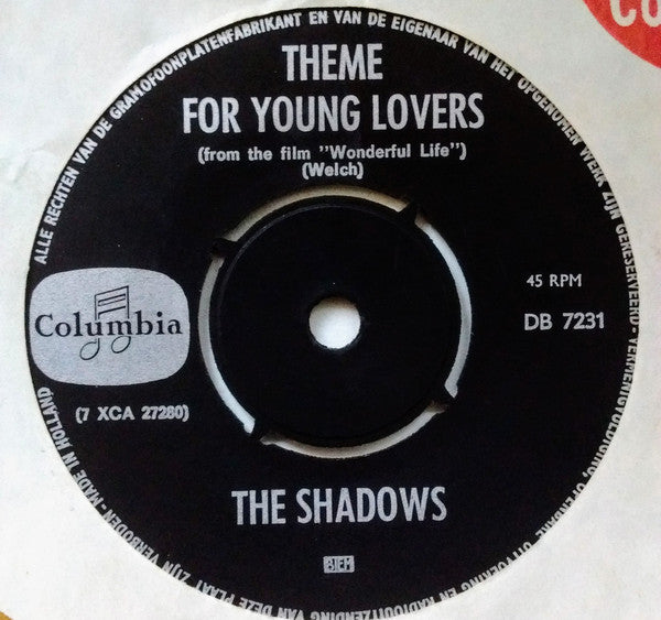 The Shadows : Theme For Young Lovers (7")