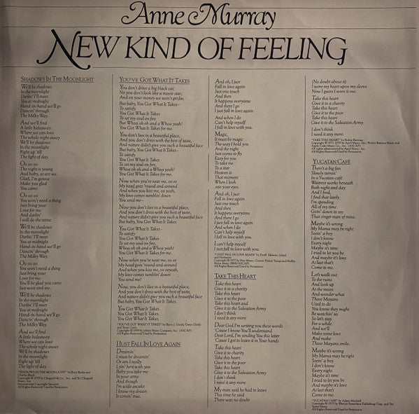 Anne Murray : New Kind Of Feeling (LP, Album)