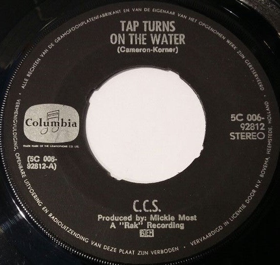 CCS : Tap Turns On The Water (7", Single, Pin)