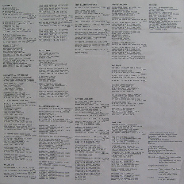 Frank Boeijen Groep : Kontakt (LP, Album)