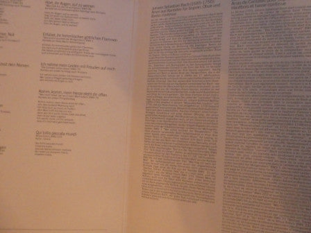 Johann Sebastian Bach - Elly Ameling, Han de Vries, Albert De Klerk, Richte van der Meer : Aria's Uit Cantates Voor Sopraan, Hobo En B.c. (Compleet) (LP)