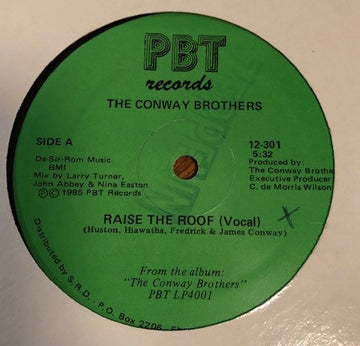 The Conway Brothers : Raise The Roof (12", Gre)