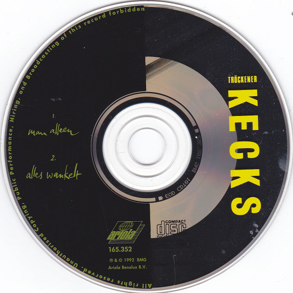 Tröckener Kecks : Man Alleen (CD, Single)