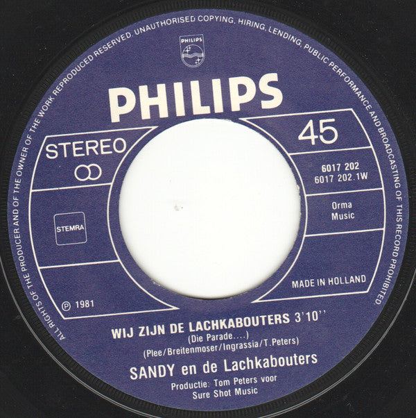 Sandy (8) : Wij Zijn De Lachkabouters (7")