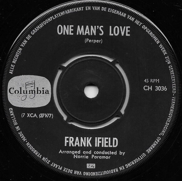 Frank Ifield : Mule Train (7", Single)