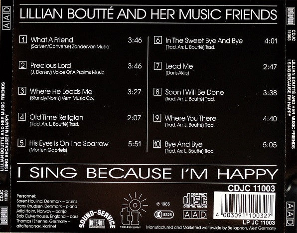 Lillian Boutté & Her Musical Friends : I Sing Because I'm Happy (CD, Album)