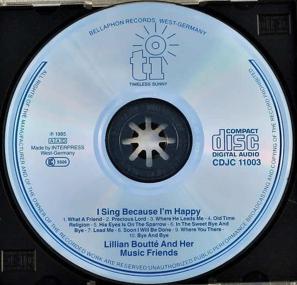 Lillian Boutté & Her Musical Friends : I Sing Because I'm Happy (CD, Album)