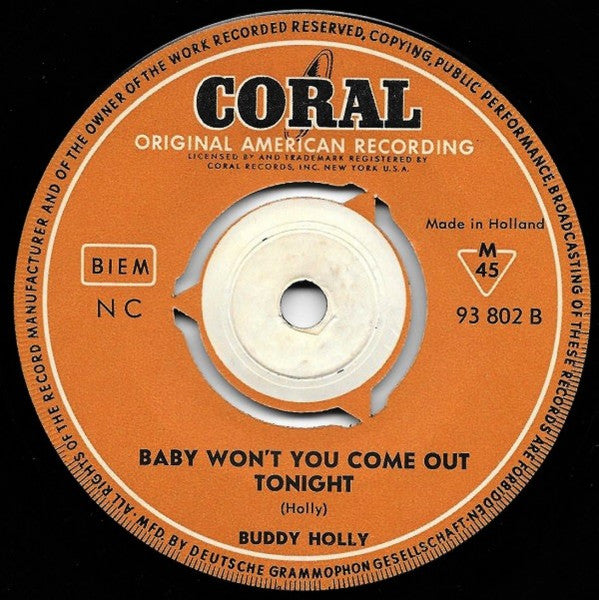 Buddy Holly : I'm Gonna Set My Foot Down (7", Single)