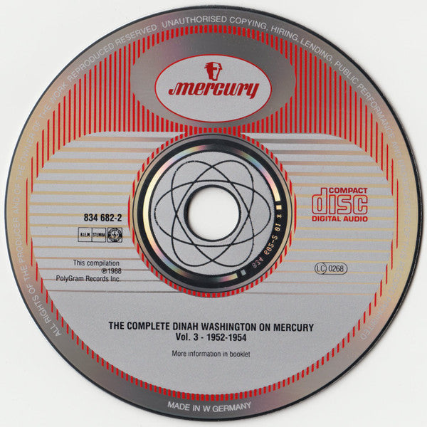 Dinah Washington : The Complete Dinah Washington On Mercury Vol.3 1952-1954 (3xCD, Comp, RM)