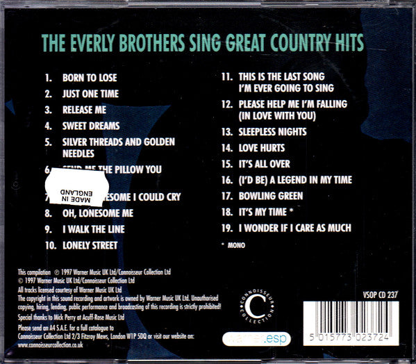 Everly Brothers : The Everly Brothers Sing Great Country Hits (CD, Comp, Mono)