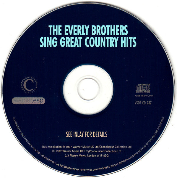 Everly Brothers : The Everly Brothers Sing Great Country Hits (CD, Comp, Mono)