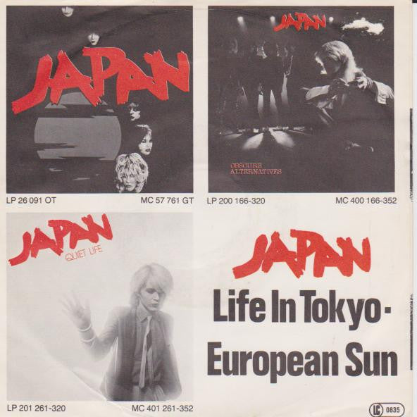 Japan : Life In Tokyo ▪ European Sun (7", Single, RE)