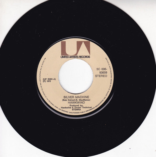 Hawkwind : Silver Machine (7", Single, Gre)