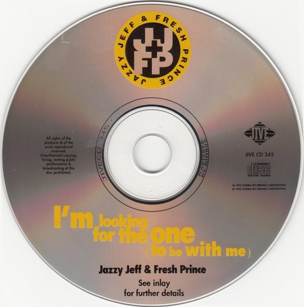 DJ Jazzy Jeff & The Fresh Prince : I'm Looking For The One (To Be With Me) (CD, Single)