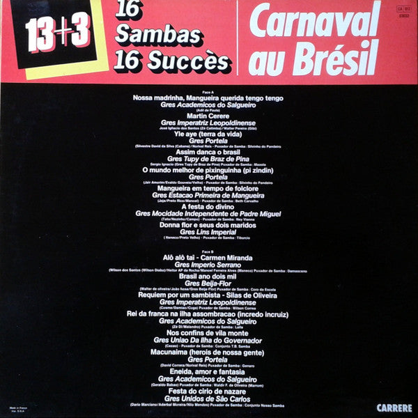 Various : Carnaval Au Brésil (LP, Comp)