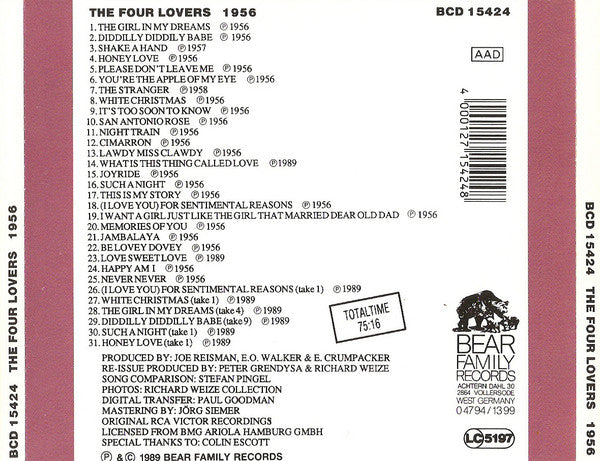 The Four Lovers : 1956 (CD, Comp)