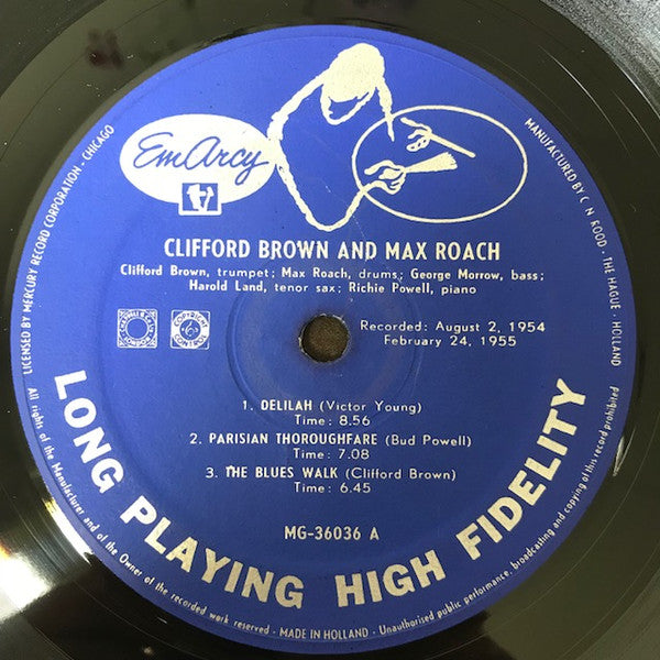 Clifford Brown And Max Roach : Clifford Brown And Max Roach (LP, Album, Mono)