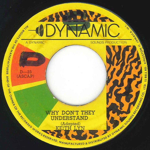 Keith Lyn : Why Don't They Understand / Seeing The Right Love Go Wrong (7")