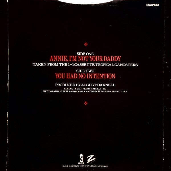 Kid Creole & The Coconuts* : Annie, I'm Not Your Daddy (12")