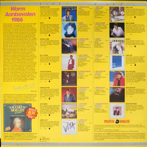 Various : Warm Aanbevolen 1986 (LP, Comp)