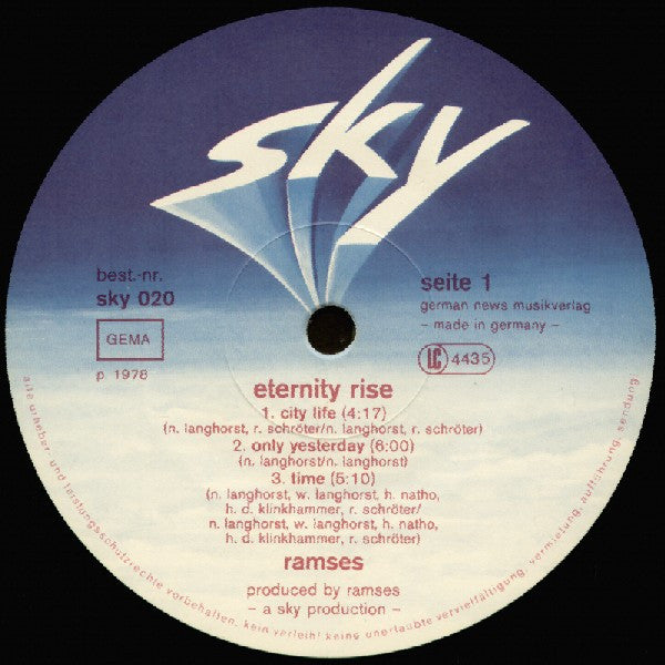 Ramses (5) : Eternity Rise (LP, Album)