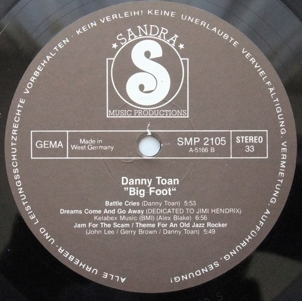 Danny Toan : Big Foot (LP, Album)