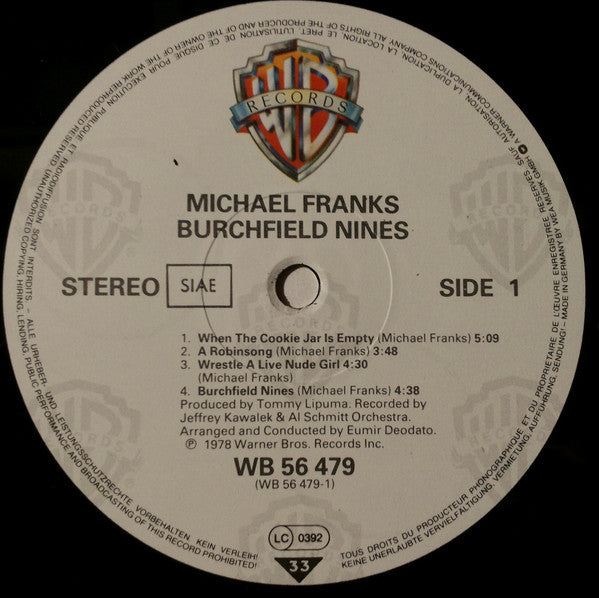 Michael Franks : Burchfield Nines (LP, Album)