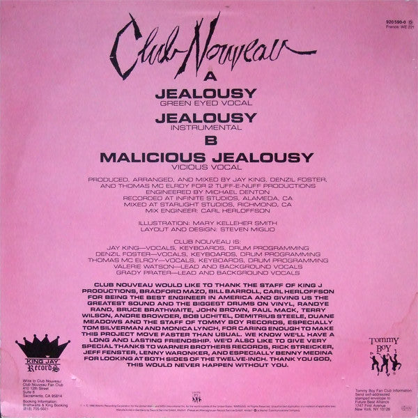 Club Nouveau : Jealousy (12")