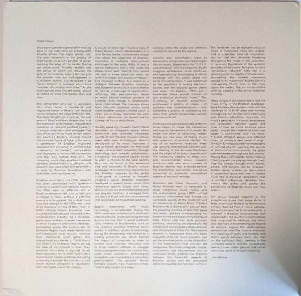 Various : Outro Tempo (Electronic And Contemporary Music From Brazil 1978-1992) (2xLP, Comp)