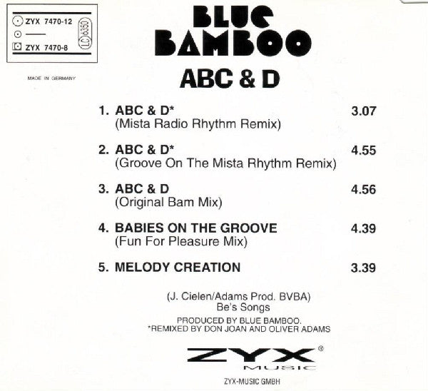Blue Bamboo : ABC & D (CD, Maxi)
