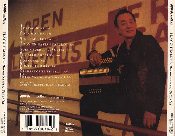 Flaco Jimenez : Buena Suerte, Señorita (CD, Album)