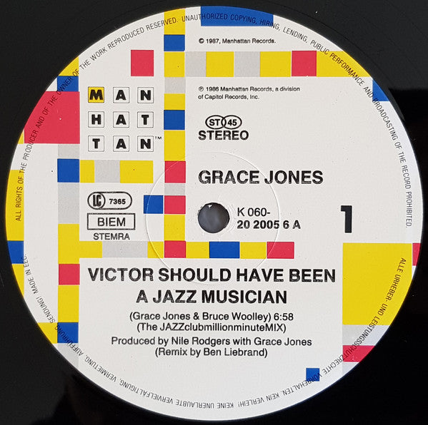 Grace Jones : Victor Should Have Been A Jazz Musician (12")