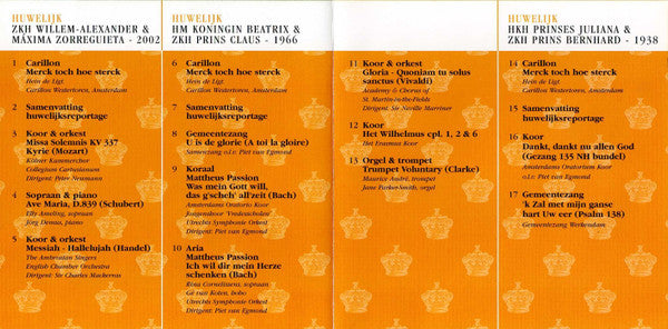 Various : In Beeld En Geluid - De Oranje Huwelijken (CD, Album)