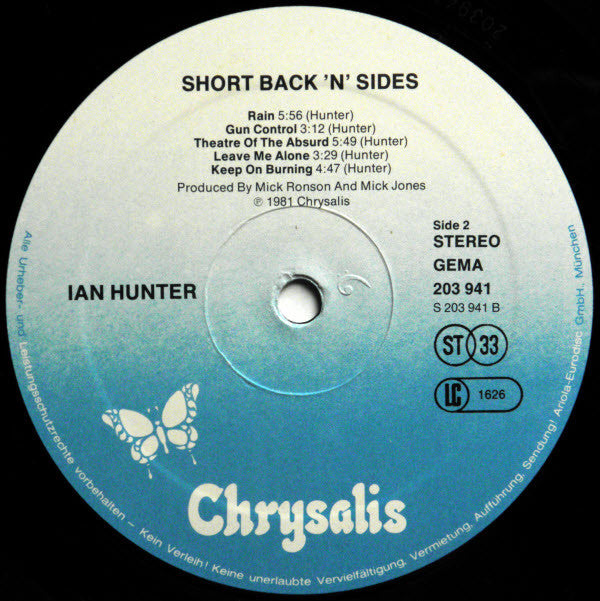 Ian Hunter : Short Back N' Sides (LP, Album)