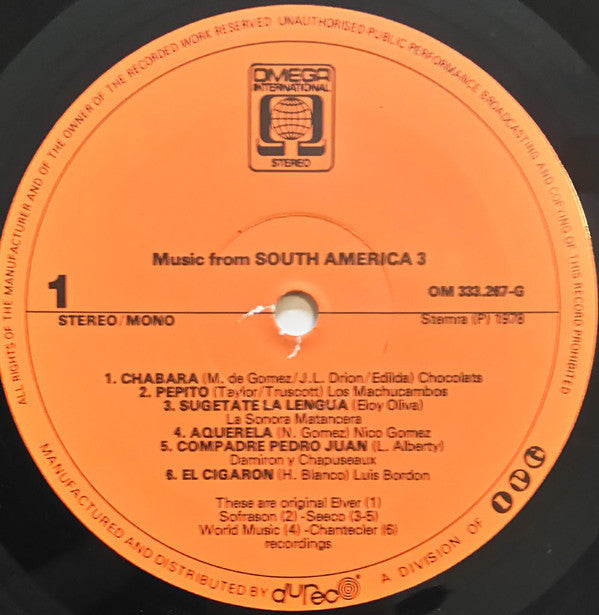 Various : Music From South America 3 (LP, Comp)