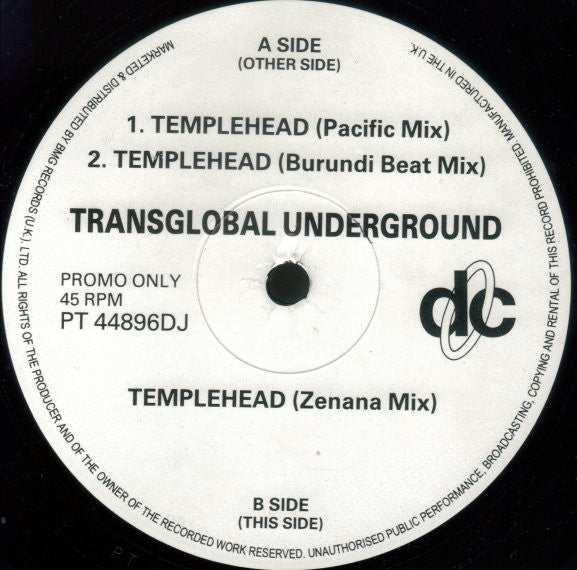 Transglobal Underground : Templehead (12", Promo)