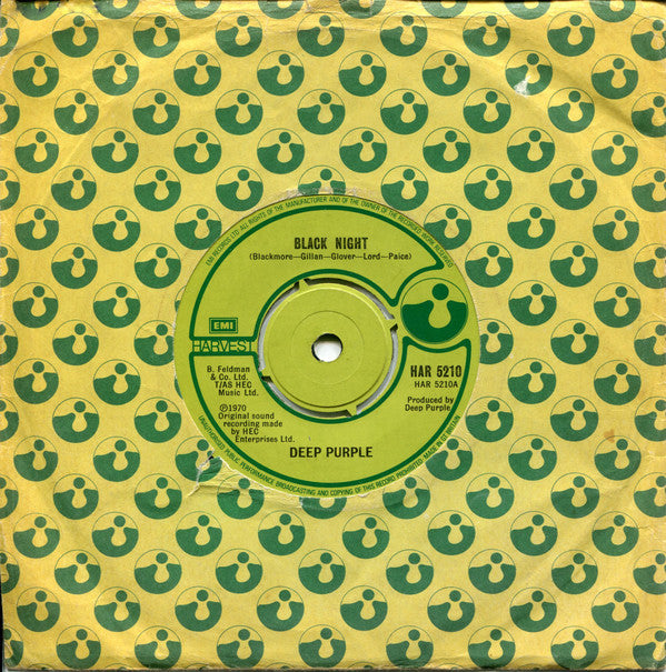 Deep Purple : Black Night (7", Single)