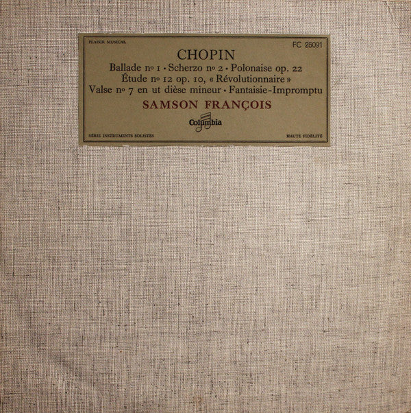 Frédéric Chopin, Samson François : Chopin (10", Mono)