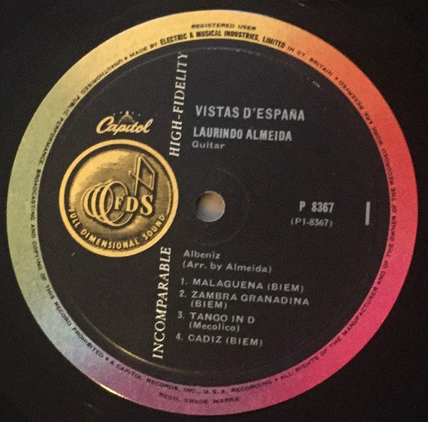 Laurindo Almeida : Vistas De España (LP)