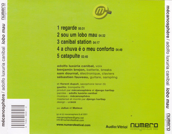 Mécanosphère / Adolfo Luxúria Canibal : Lobo Mau (CD, EP)