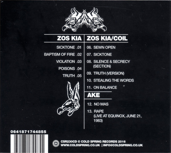 Zos Kia / Coil : Transparent (CD, Album, RE, RM)