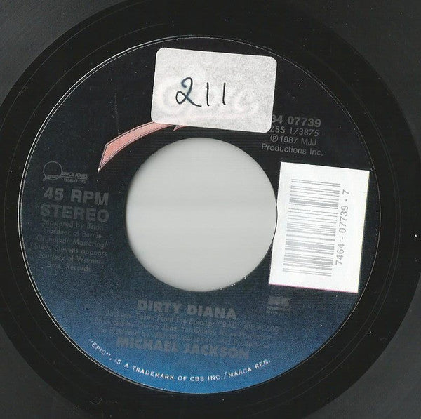 Michael Jackson : Dirty Diana (7", Single)