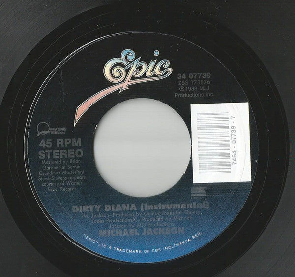 Michael Jackson : Dirty Diana (7", Single)