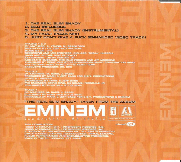 Eminem : The Real Slim Shady (CD, Maxi, Enh)