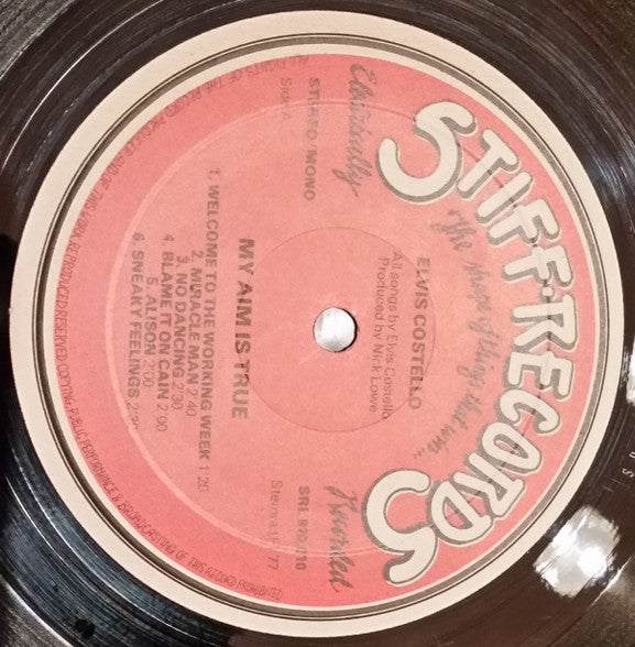 Elvis Costello : My Aim Is True (LP, Album, Red)