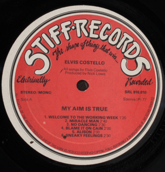 Elvis Costello : My Aim Is True (LP, Album, Red)