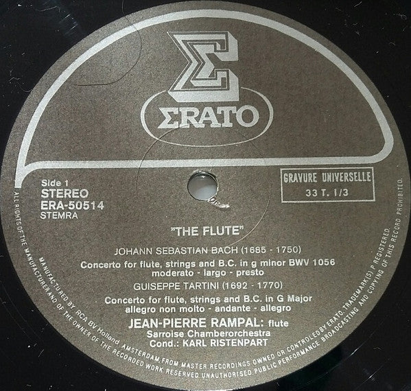 Johann Sebastian Bach, Giuseppe Tartini, Antonio Vivaldi, Giuseppe Sammartini, Giovanni Battista Pergolesi, Michel Blavet, Henri-Jacques de Croes, François Devienne - Jean-Pierre Rampal : Fluteconcertos (2xLP, Comp)